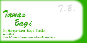 tamas bagi business card