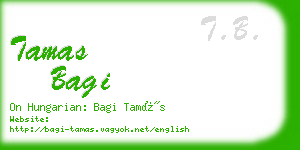 tamas bagi business card